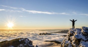 success in a majestic sunrise