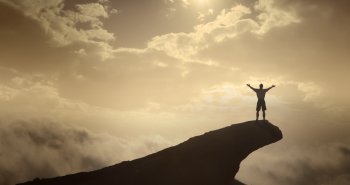 Hiker/Climber in Triumphant Pose